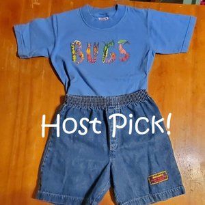 Bundle: Kids T-shirt and jeans shorts - sz S